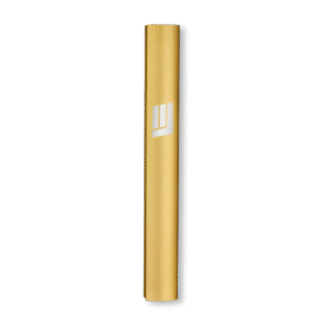 Modern Gold Mezuzah Case – Sleek Metal Design with Shin